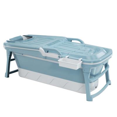 China 1500MM plastic adult portable folding bathtub large capacity viable freestanding bathroom with lid for sale