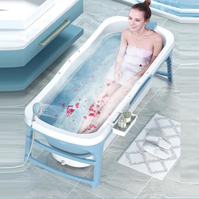 China Large 1430MM Freestanding Height Bathroom Unisex Portable Folding Tub Tub For Adults With Lid for sale