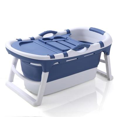 China 2020 1.2M Large Freestanding Portable PP Adult Foldable Bathtub Free Standing With Lid for sale