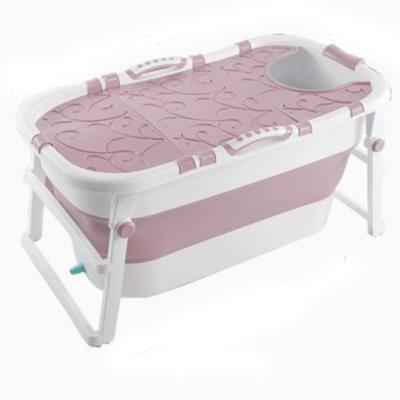 China Freestanding Plastic Portable Folding Winter Household Bucket Adult 1.1M Bathing Tub Adult Tub for sale