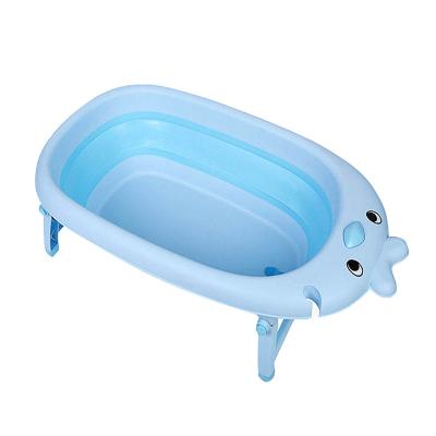 China Viable Wholesale Plastic Foldable Baby Tub Folding Baby Tub With Fold Portable Bathtub for sale