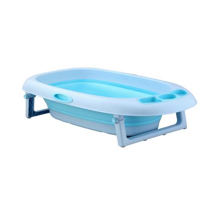 China Sustainable Plastic Collapsible Baby Tub Folding Baby Bath Tub With Fold Portable Bathtub for sale