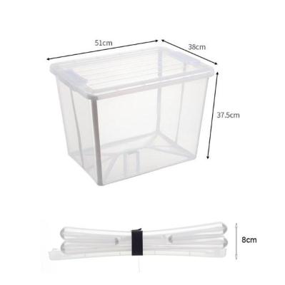 China Large plastic storage box foldable household plastic viable storage box for clothes toys kitchen food plastic storage boxes for sale