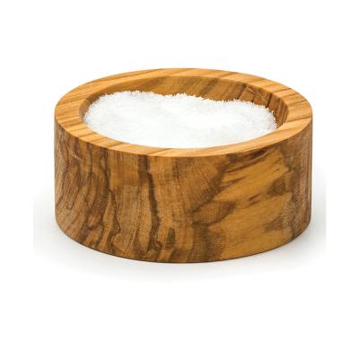 China Olive Wood Condiment Pinch Bowl Viable, Authentic Italian Natural Olive Wood, Functional for Salts, Peppers for sale