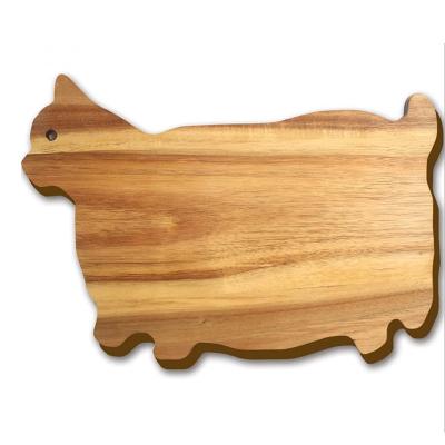 China Cat Acacia Wood Cutting Board funny viable, acacia wood cutting board for meat and vegetable, cheese for sale