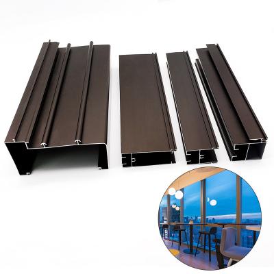 China door & Window Curtain Wall 6061 Alloy Windows Section Product Aluminum Section Canopy Rail Extrusion China Sliding Door Profile for sale