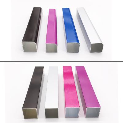 China Decorations Anodized Alloy 6061 Industrial Rectangular Low Price Oval Square Metal Round Pipes Aluminum Extrusion Frame Tube for sale