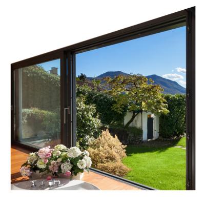 China Heat Insulation European Aluminum Doors Double Frame Glazed Aluminum Lift Sliding Patio Doors for sale