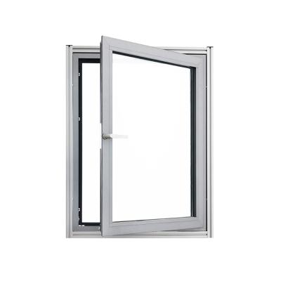 China Folding Aluminum Screen Thermal Break Tilt And Turn System Super Insulated Double Glazed Windows for sale