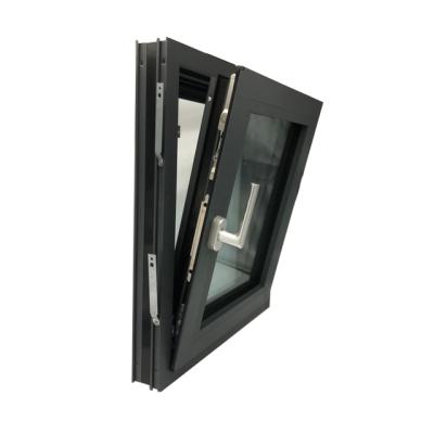 China European standard high quality triple glazed tower tilt window magnetic screen aluminum window for sale