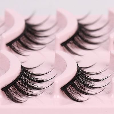 China Japanese school comic natural soft dimension style false eyelashes COS natural curling false eyelashes 3 curling chemical fiber for sale