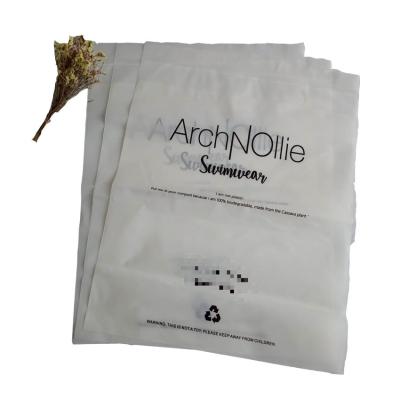 China High Quality 100% Biodegradable Moisture Proof Cornstarch Compost Self Adhesive Bag For Clothing Packaging for sale