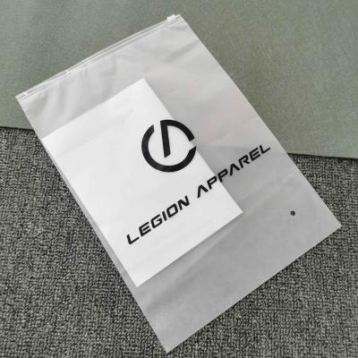 China Moisture Proof Eco Friendly Custom Printed Frosted PVC Zipper Lock Plastic Bag For Jeans Packaging for sale