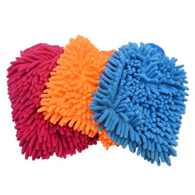 China Microfiber Absorbent Car Towel Sweat Seat Car Wash Glove Chenille Detailing Towel for sale