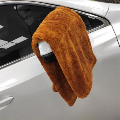 China Microfiber Twisted Car Polish 50*80cm Drying Towel Loop Double Twisted Drying Towel for sale