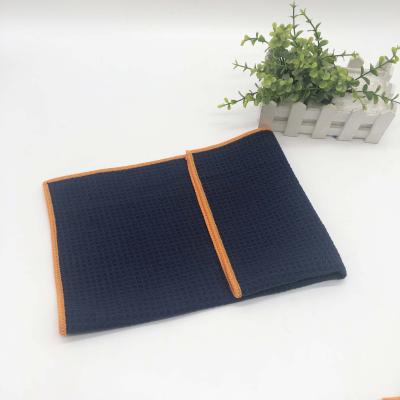 China Disposable Microfiber Towel Car Drying Towel Microfiber Waffle Weave Towel For Car Window Glass Cleaning for sale