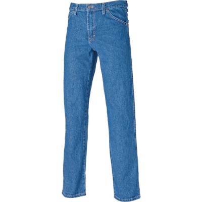 China Straight Heavy Duty 100% Cotton Straight Blue Washed Mens Work Jeans for sale