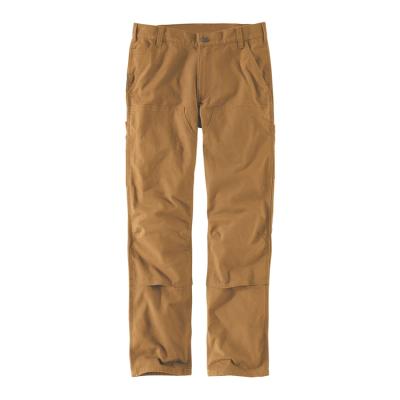 China Coal Factory Supply Brown Construction Mechanic Knee Reinforced Resistant 100% Cotton Duck Canvas Work Pants for sale