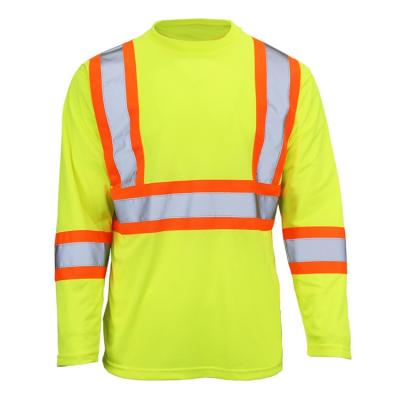 China High Visibility Hot Sale Polyester Moisture Wicking 100% High Visibility Yellow Hi Force X Back Safety Work Reflective T-Shirt for sale