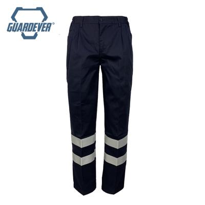 China Reflective GUARDEVER 100% Cotton 6 Pockets Construction Safety Cargo Reflective Work Pants for sale