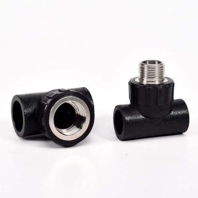 China Corrosion Resistance Professional Plumbed Fittings Internal Tee HDPE Threaded Fittings for sale