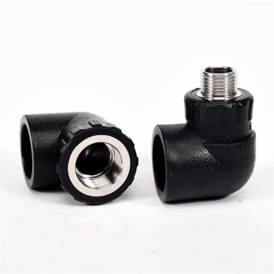 China Corrosion Resistance Premium Grade Elbow HDPE Anti-Corrosion Black Threaded Pipe Fittings for sale