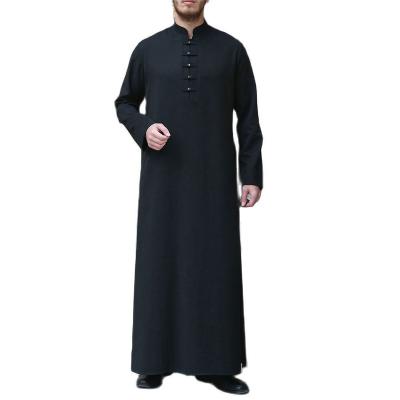 China Mens Abaya Muslim Clothing Arabia Thobe Men Muslim Clothing Long Sleeve Abaya Loose Tops Dubai Islamic Clothing Men for sale