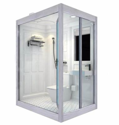 China Hot Sale Prefab Glass Modular Bathroom With Toilet For Hotel And Resort District for sale