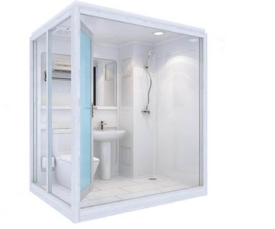 China Popular Morden Hotel Use Modular Bathroom Top Selling One Unit Bathroom Pods Shower Room Beautiful for sale