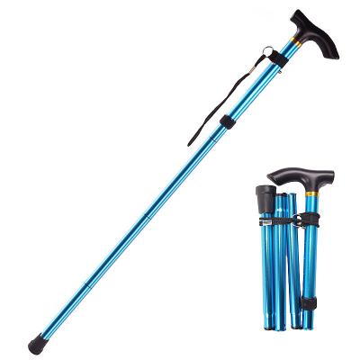 China Outdoor Travel Hiking Camping Outdoor Best T-Handle Mountaineering Portable Selling Retractable Walking Stick for sale