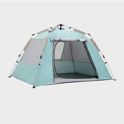 China Extended type one-bathroom tent one-bathroom camping tent outdoor portable foldable sunscreen automatic tent two-chamber camping tent for sale