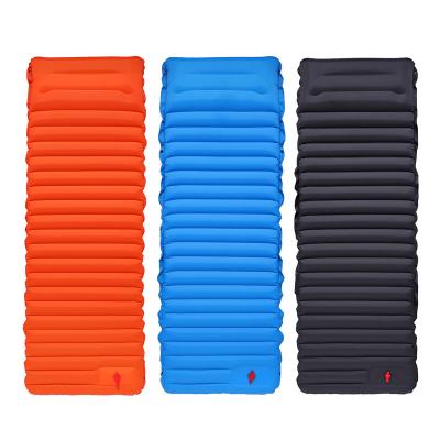 China 40D Foot Camping Nylon Automatic Beach Mat Portable Inflatable TPU Bed Picnic Mat Folding TPU Air Mattress for sale