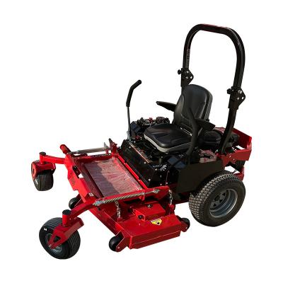 China 4-Stroke Ride Zero Lawn Trimmer Seat Mounted Garden Mower Football Stadium Golf Course Zero Ride Mower for sale