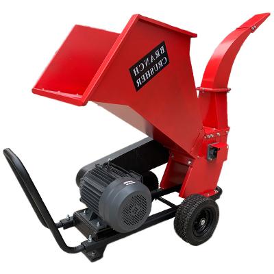 China Factory 220v Voltage Small Branch Straw Chipper Slicer 380v Auto Gasoline Electric Sawdust Starting Machine for sale