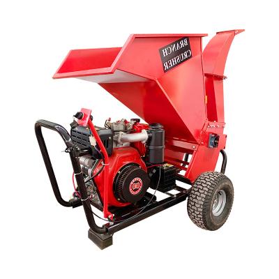 China Good Reputation 220V Branch Voltage Factory Small Gasoline Engine Wood Chipper Slicer Wood Straw Crusher for sale