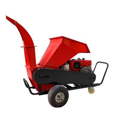 China New Design Factory Good Quality Wood Chipper 15HP Diesel Drive Wood Chipper Peach Vine Fruit Tree Wood Chipper for sale