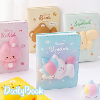 China Wholesale cute 3D IIGEN DIARY a5 kawaii stationery release pressure carton PU leather decompression squishy notebook for sale