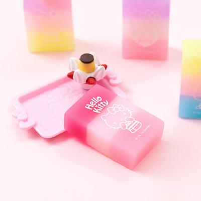 China Cute Office Eraser IIGEN HelloKitty Ice Cream Eraser Cartoon Elementary School Student 2B Girl Heart Eraser for sale