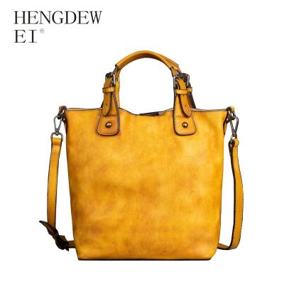 China 2022 New Arrival Retro Vintage Women Handbag GENUINE LEATHER Handmade Embossed Shoulder Bag For Women Large Capacity Female for sale