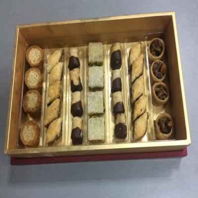 China Eco - Friendly PET Plastic Cookie Tray With Compartments , Food Grade Pastry Packaging Tray for sale