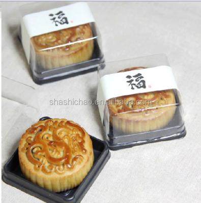 China Small Disposable Plastic Cake Tray With Clear Lid Shanghai Supplier for sale