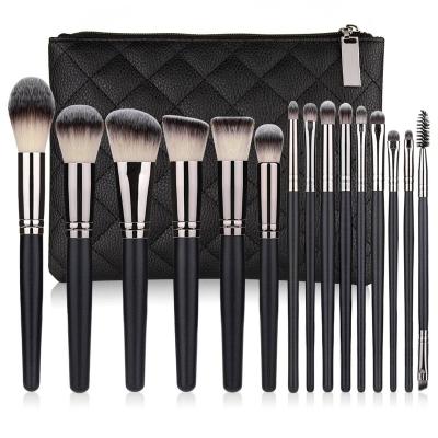 China Angular Blush 15pcs Soft Cosmetic Makeup Brush Set Beauty Makeup Brush Set for sale