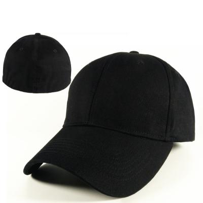 China COMMON Custom Black Cotton Baseball Cap Blank Hat No Logo Fitted Baseball Cap for sale