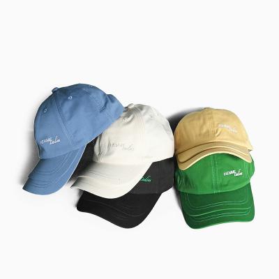 China New Fashion JOINT Double Brim 6 Panel Unstructured Baseball Dad Hat for sale