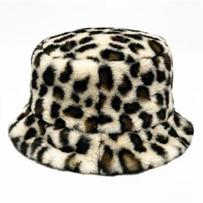 China Image Fashion Fishing Hat Leopard Hairy Bucket Hats Fluffy Bucket Hat Wholesale for sale