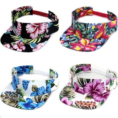 China High Quality Custom Cotton Print Striped Low Brim Summer Sun Visor Hat Flat Cap for sale