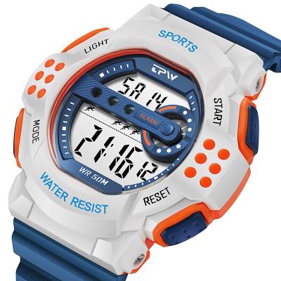 China Analog-Digital Alarm Sports Watch Men Alarm LED Light Wristwatches Big Screen for sale