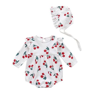 China New 100% cotton baby girl clothes spring and autumn princess newborn baby romper jumpsuit spring 100% cotton baby romper for sale