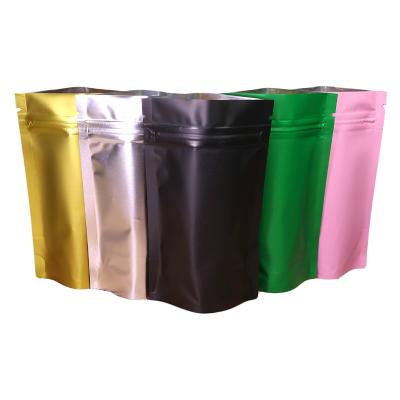 China Custom Factory Size Mylar Foil Bag Pink Moisture Proof Stand Up Mylar Bag Ziplock Logo for sale