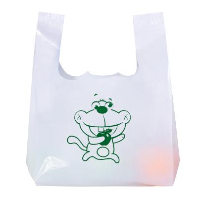 China Security Custom Printed Plastic T Shirt Bags Easy Open System Shopping Bag for sale